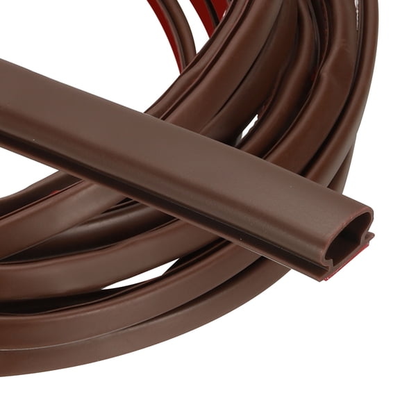 Uxcell 26 Ft D Shape Rubber Weather Stripping Door Seal Strip,  Brown/Red