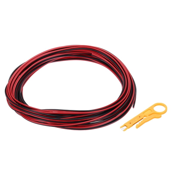 Uxcell 26 Gauge 2-Conductor Silicone Wire, Tinned Copper 33Ft/10M 300V 2-Core Parallel Wire With Wire Stripper