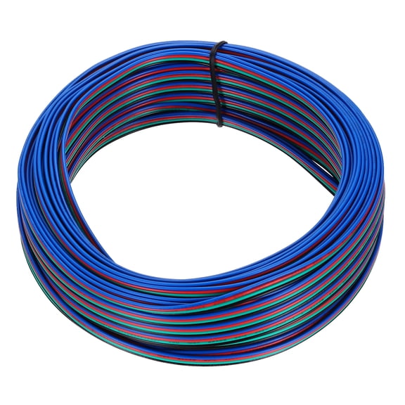 Uxcell 26 Gauge 4 Conductor Electrical Wire Tinned Copper Cable 66FT Flexible Stranded Hook-up Wire for LED Strips Lamps Residential Wiring Car Circuit