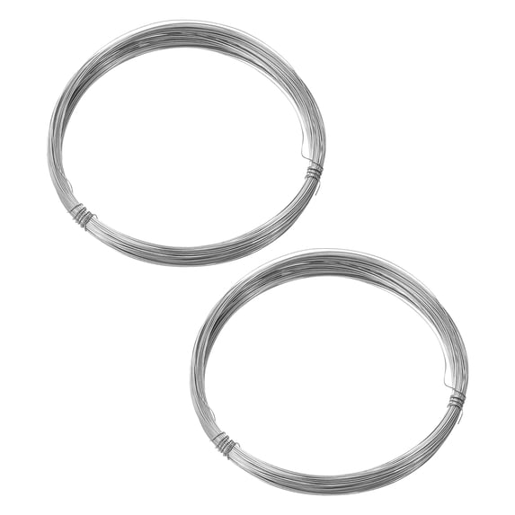 Uxcell 26 Gauge 82 Ft Galvanized Solid Wire, 2 Pack Metal Cable Rope for Hanging Photo Frame
