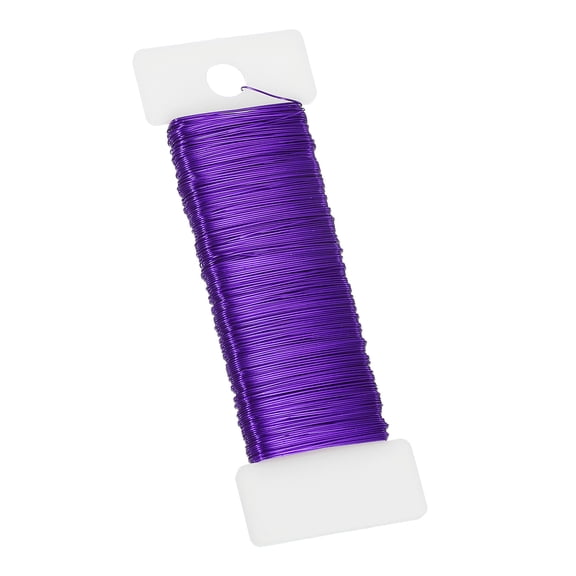 Uxcell 26 Gauge Floral Wire Flexible Paddle Wire 38 Yard Florist Wire Wreath for DIY decorations Wire Purple 1 Roll