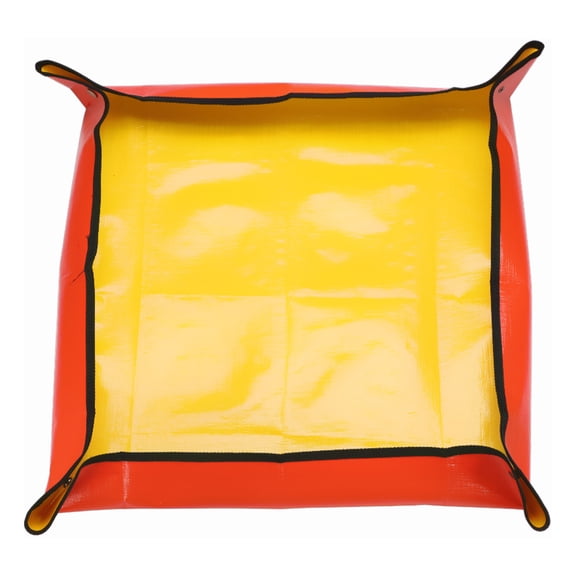 Uxcell 26" x 26" PE Cloth Plant Repotting Mat with Metal Buckle, Yellow