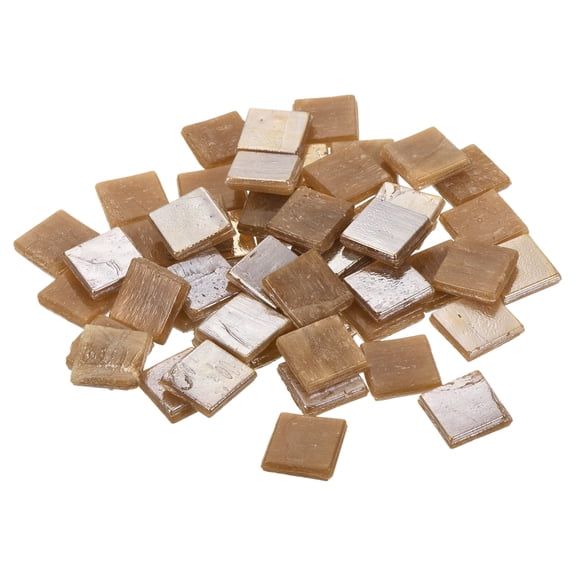 Uxcell 260Pcs Mosaic Tiles, Micro Glass Tiny Mini Mosaic Tile DIY Hobbies Handmade Crystal Free Stone Gold