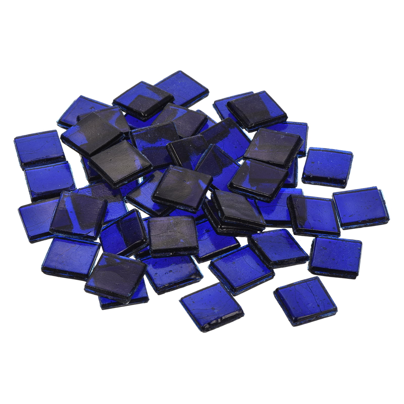 Uxcell 260Pcs Mosaic Tiles, Micro Glass Tiny Mini Mosaic Tile DIY Hobbies Handmade Crystal Free Stone Navy Blue