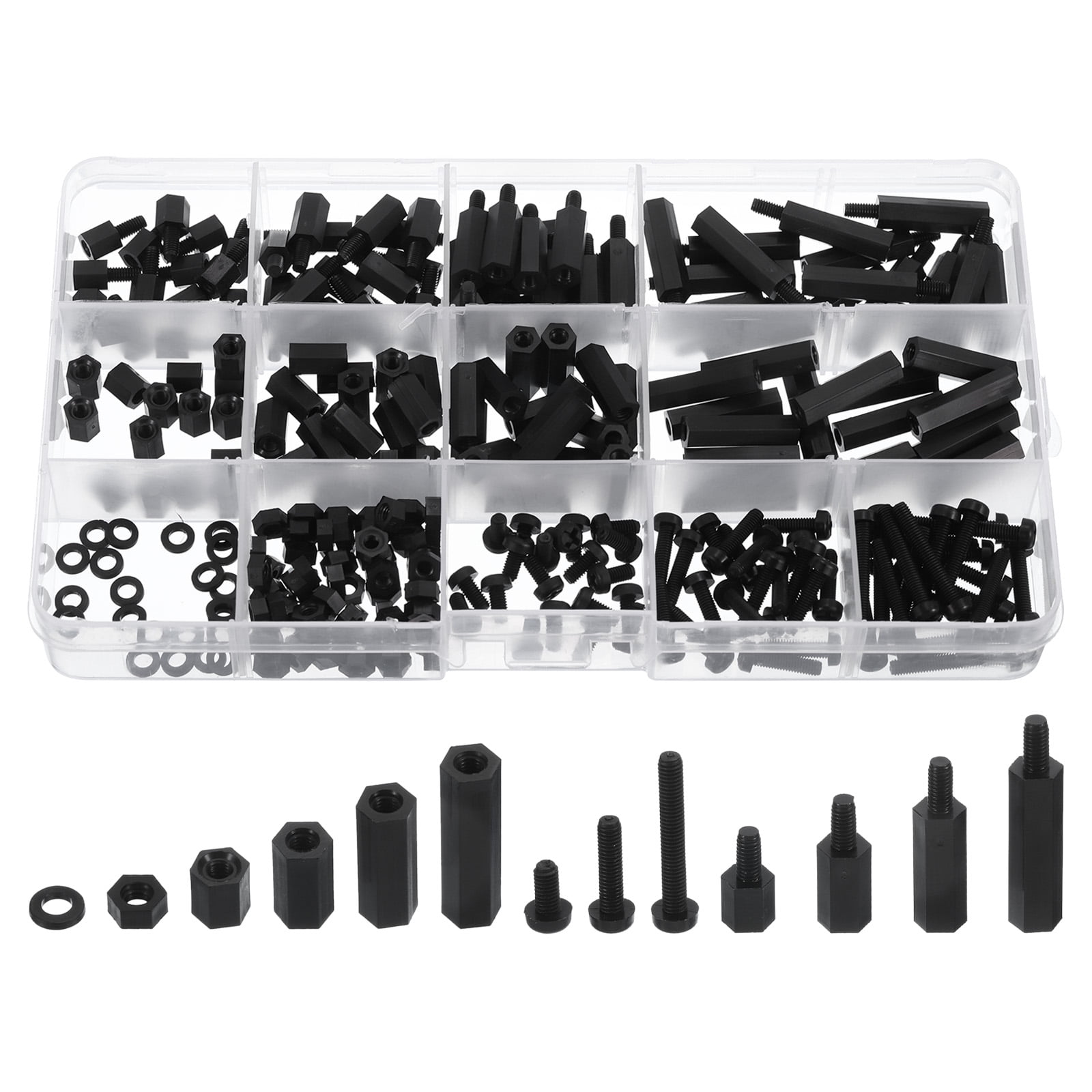 Uxcell 260pcs M3 Nylon Standoffs Kit, Male Female Nylon Hex Spacer