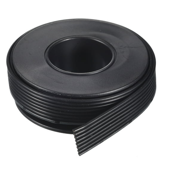 Uxcell 26AWG Silicone Ribbon Cable 8Pin 26 Gauge Flat Cable Flexible Silicone Wire 1.5m/4.9ft Black Tinned Copper Wire