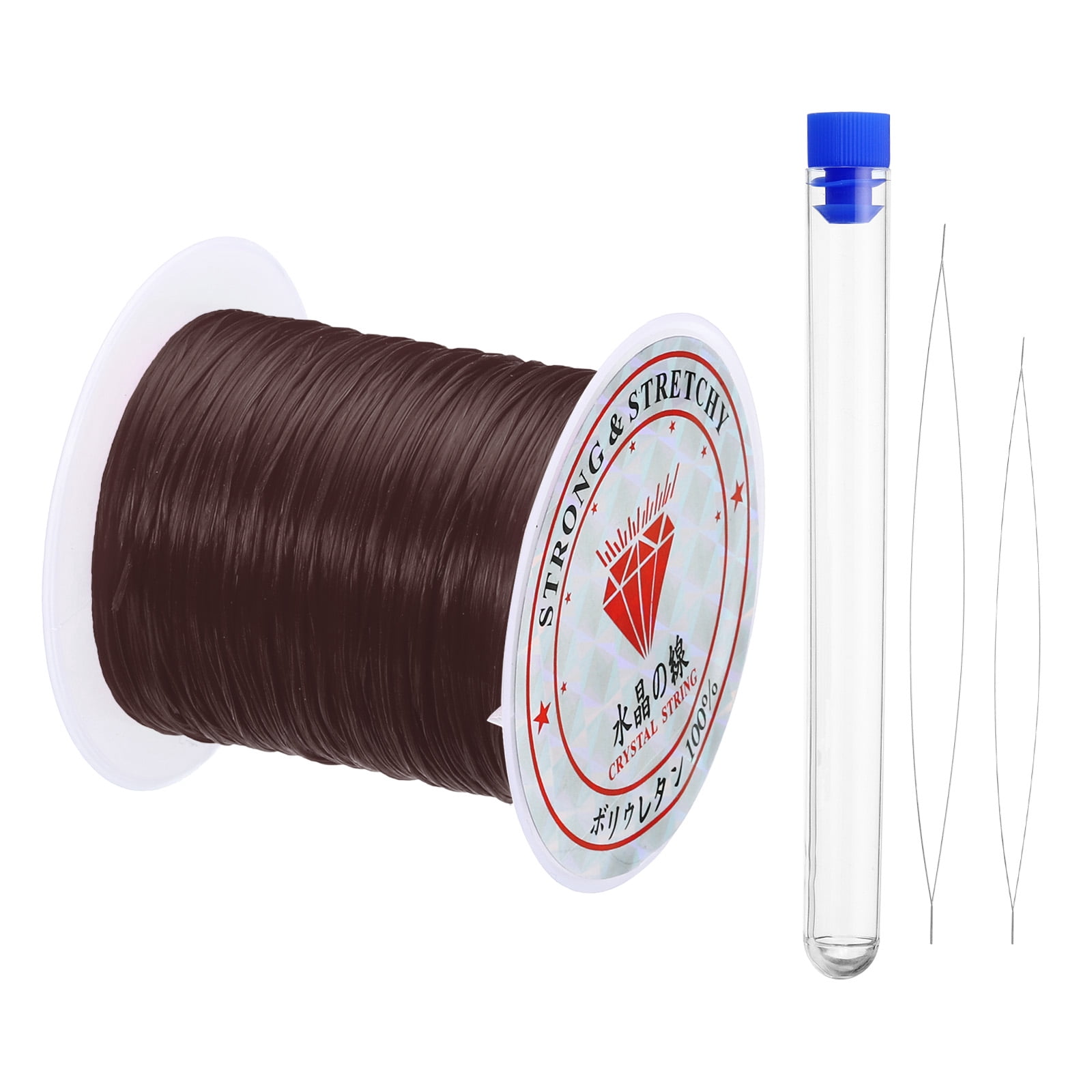 Uxcell 26Ft 0.7mm Stretchy Bracelet String Set, Craft Cord with Needle ...