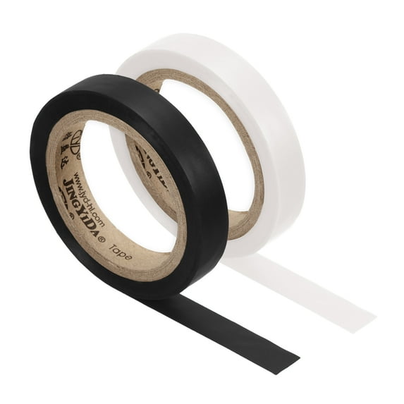 Uxcell 26Ft Tennis Racket Badminton Racquet Grip Finishing Tapes, Black/White 2 Pack
