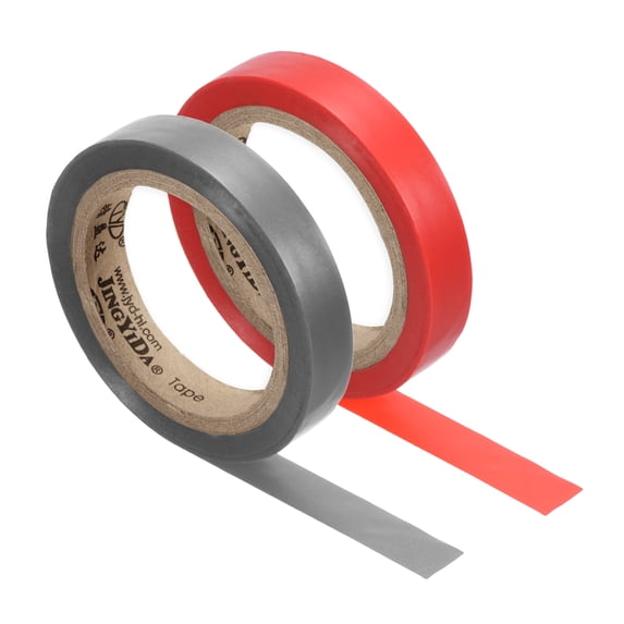Uxcell 26Ft Tennis Racket Badminton Racquet Grip Finishing Tapes, Red/Grey 2 Pack