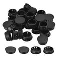 thumbnail image 1 of Uxcell 26Pack 1-1/2" Plastic Hole Plugs Panel Flush Type Knockout Locking Plugs, Black, 1 of 5
