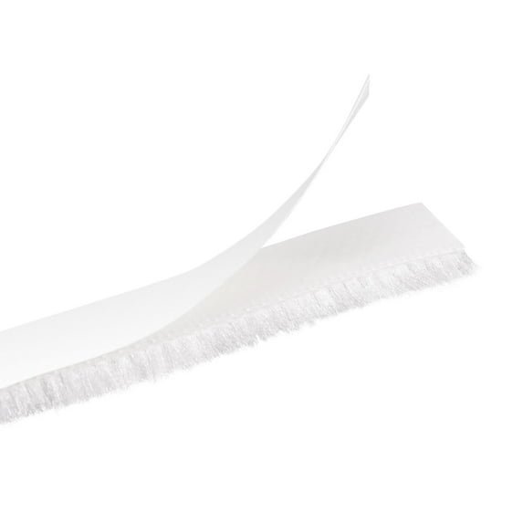 Uxcell 26ft L x 0.35" W x 0.2" H Self-Adhesive Seal Weather Stripping Brush White