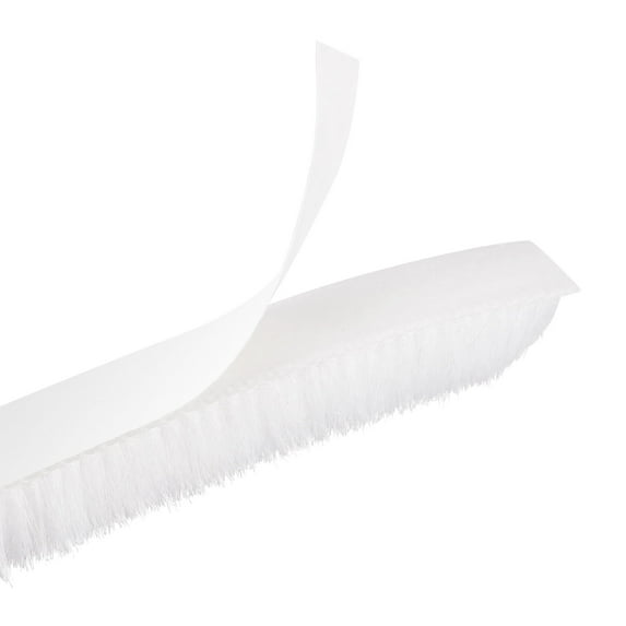 Uxcell 26ft L x 0.35" W x 0.35" H Self-Adhesive Seal Weather Stripping Brush White 2 Pack