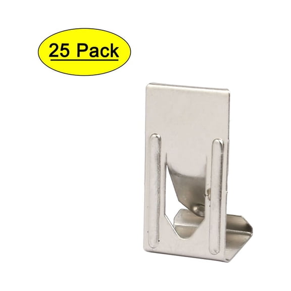 Uxcell 26mmx14mm Photo Frame Metal Spring Turn Clip Hanger Siver Tone 25pcs