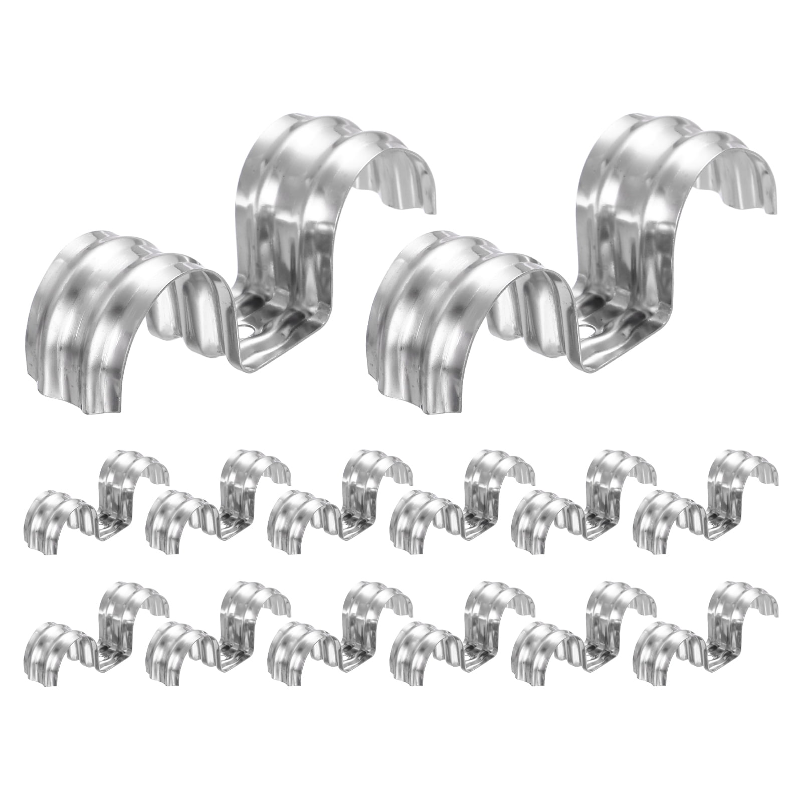 Uxcell 26pcs Conduit Clamp 1 Inch, 2 Hole Stainless Steel Pipe Strap ...