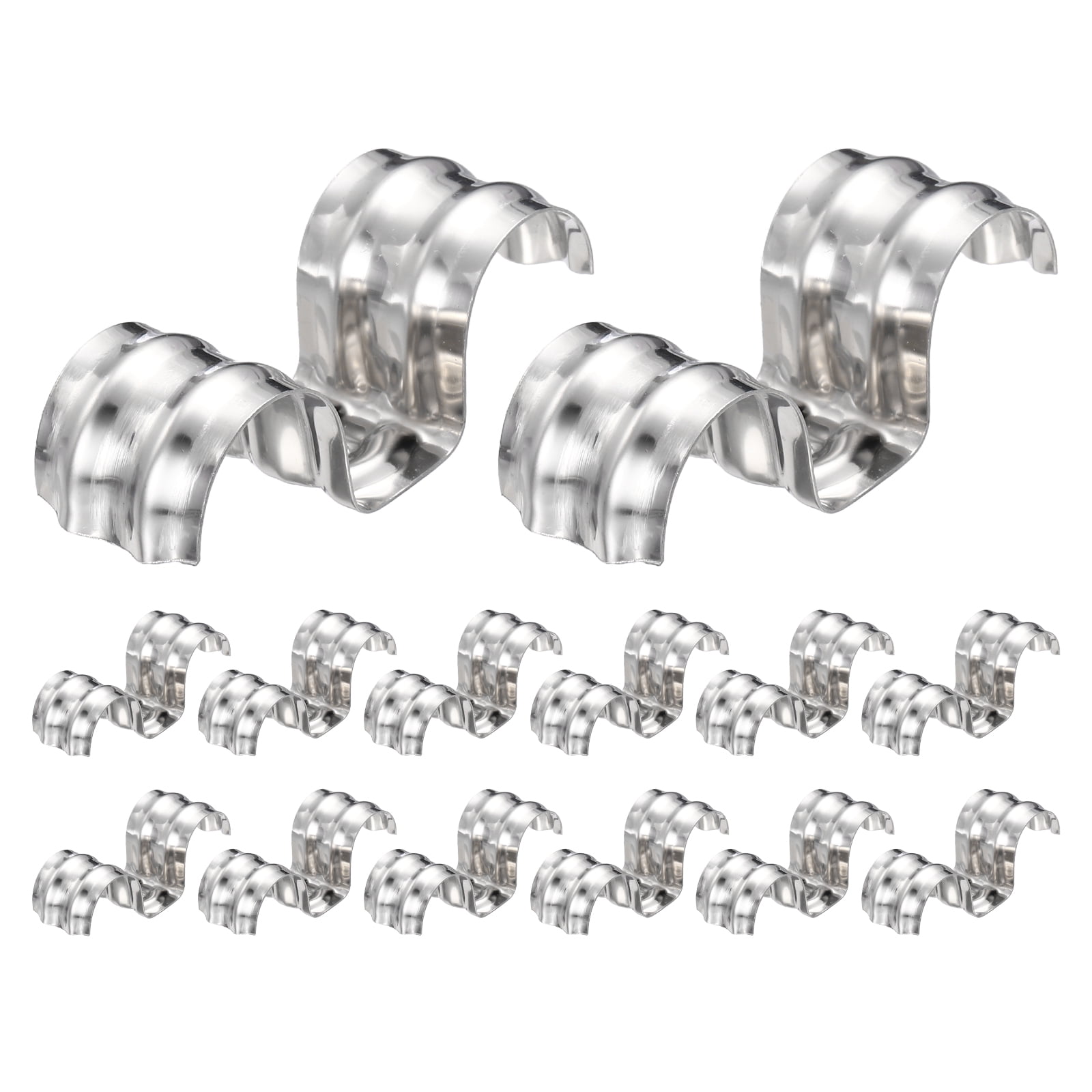 Uxcell 26pcs Conduit Clamp 13/16 Inch, 2 Hole Stainless Steel Pipe ...