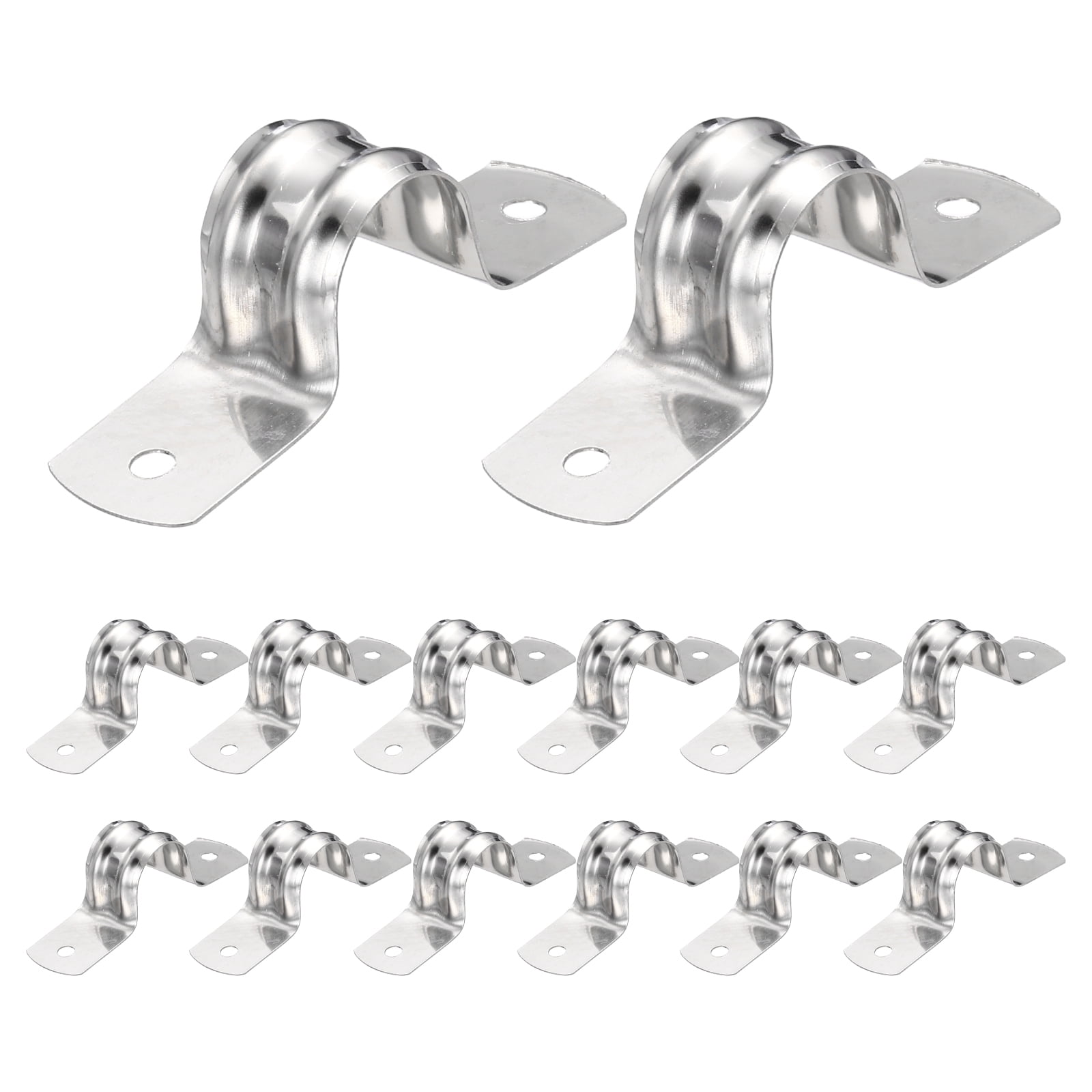 Uxcell 26pcs Conduit Clamp 5/8 Inch, 1 Hole Stainless Steel Pipe Strap ...
