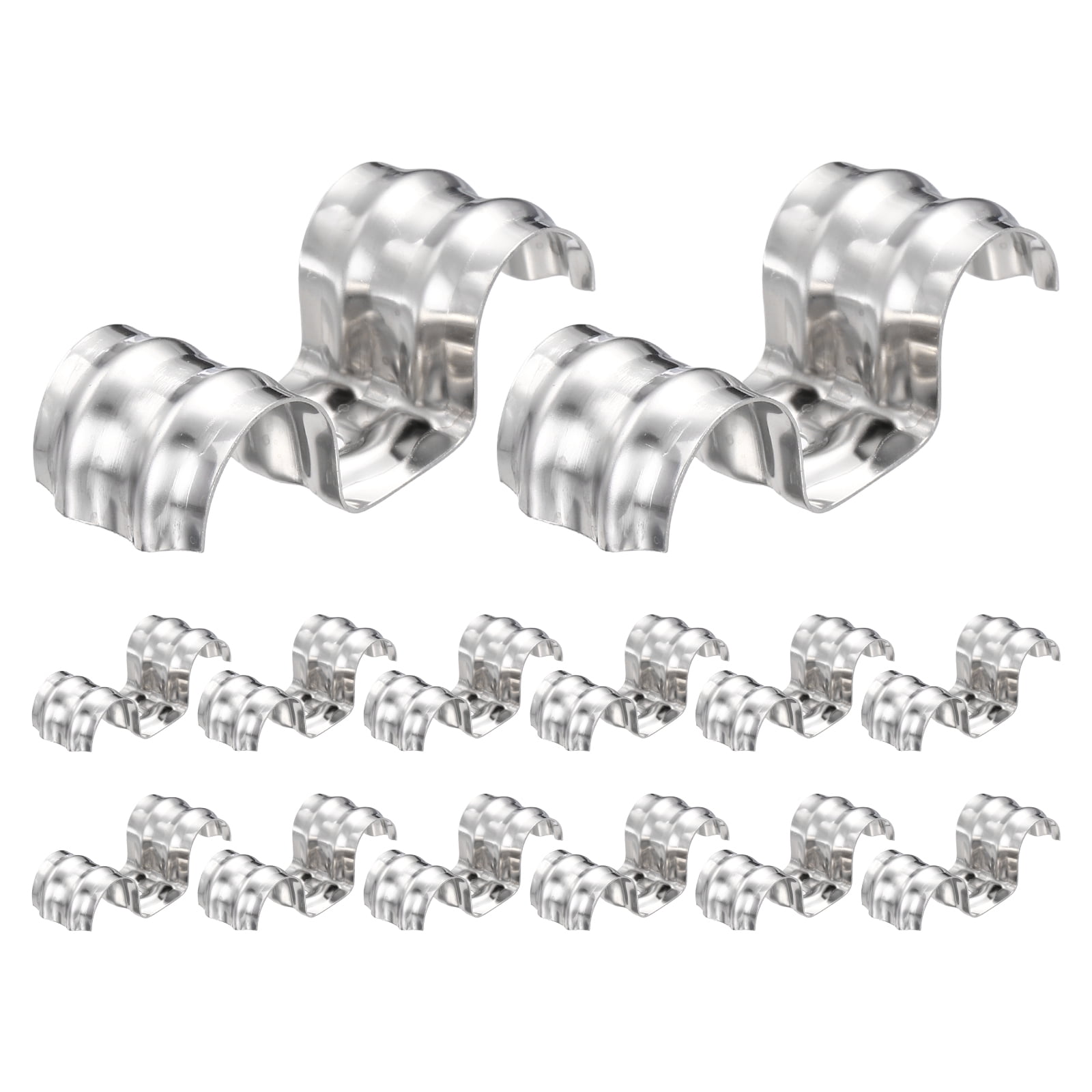 Uxcell 26pcs Conduit Clamp 5/8 Inch, 2 Hole Stainless Steel Pipe Strap ...