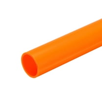 Uxcell Rigid Round Pipe Orange High Impact for Water Pipe 1.07 x 1.26"