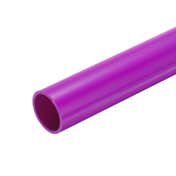 Uxcell Rigid Round Pipe Purple High Impact for Water Pipe 1.07 x 1.26"