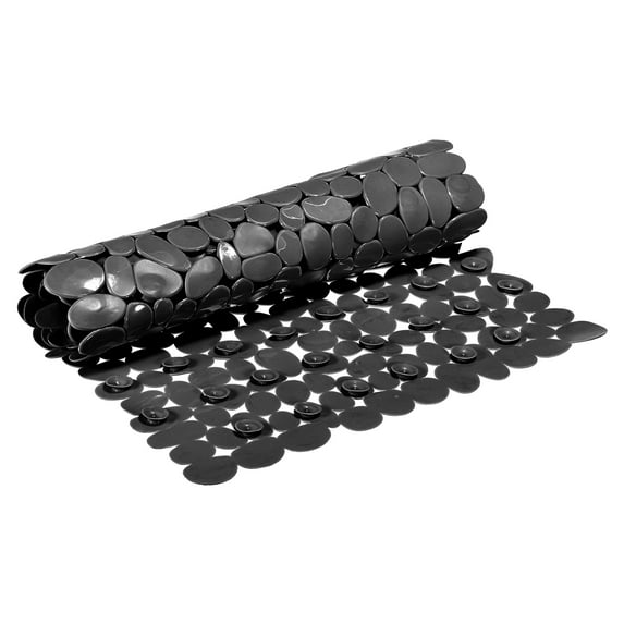 Uxcell 27.5" x 14.2" Non Slip Bath Tub Shower Mat for Bathroom Bathtub Black