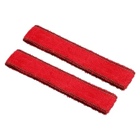 Uxcell 27.6" Anti Skid Sweatband Cotton Towel Badminton Tennis Racket Overgrip, Red 2 Pack