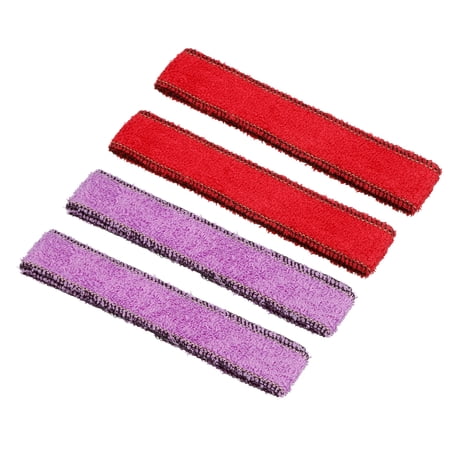 Uxcell 27.6" Anti Skid Sweatband Cotton Towel Badminton Tennis Racket Overgrip, Red, Purple 4 Pack