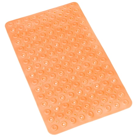 Uxcell 27.6" x 15.4" Orange Bath Tub Shower Mats NonSlip Bath Mat for Tub Bathroom