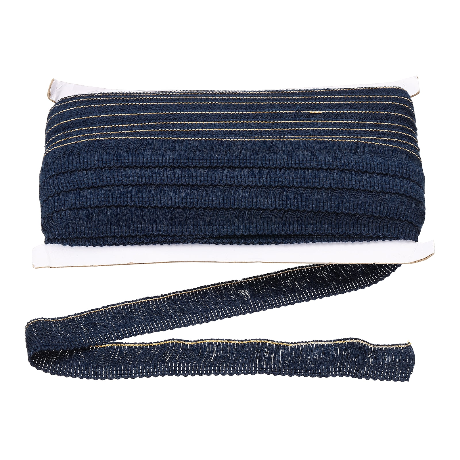 Uxcell 27 Yard 1 Inch Tassel Fringe Trim Polyester Lace Ribbon Sewing Trim for Clothing Cushions Pillow Curtain Home Decorations DIY Crafts, Navy Blue