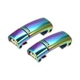thumbnail image 1 of Uxcell 27 x 11 x 8mm Zinc Alloy Magnetic No Tie Lock Shoelace Buckle Rainbow Tone 1 Pair, 1 of 5