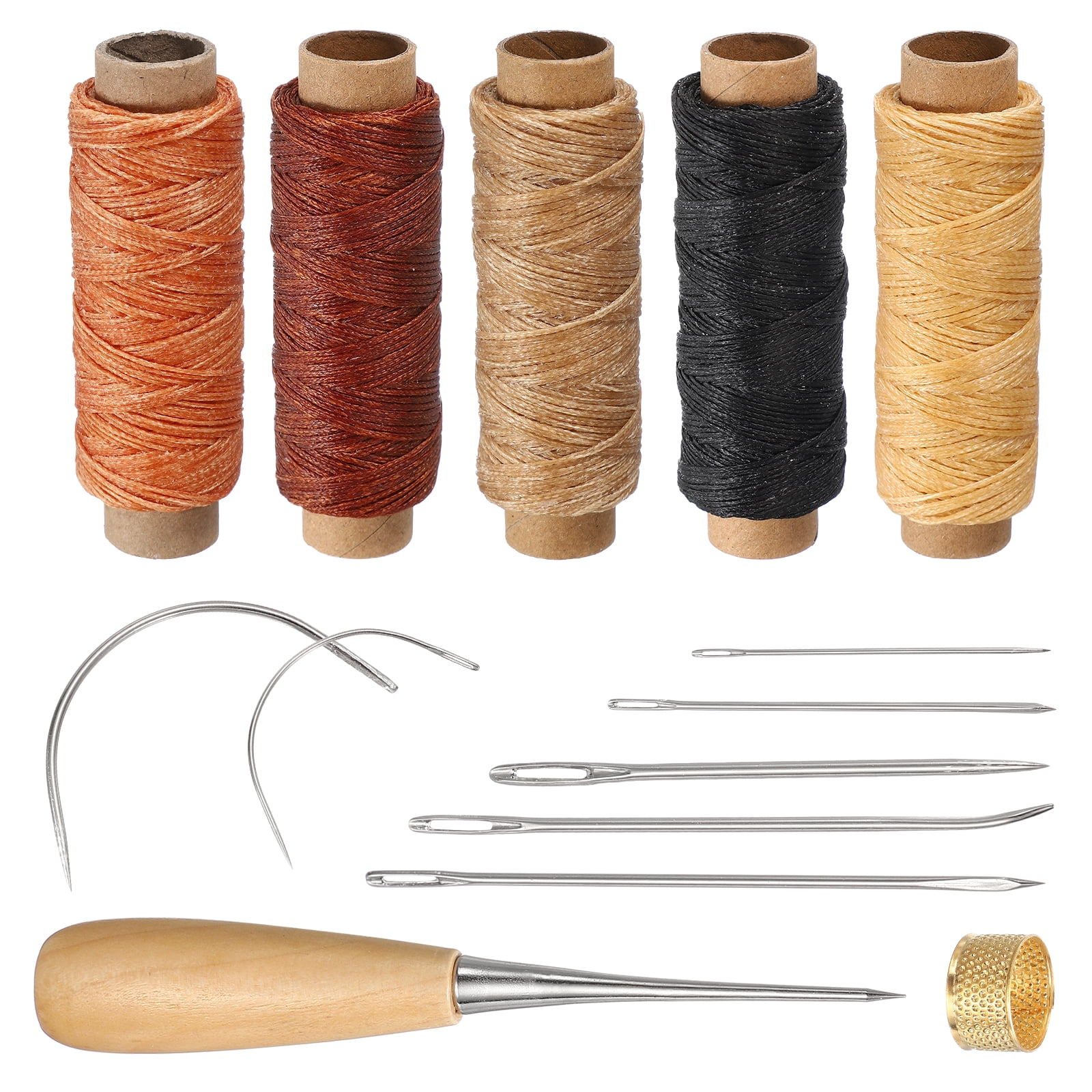 Uxcell 275 Yard Waxed Thread Cord, 0.8mm 150D Leather Sewing Waxed ...