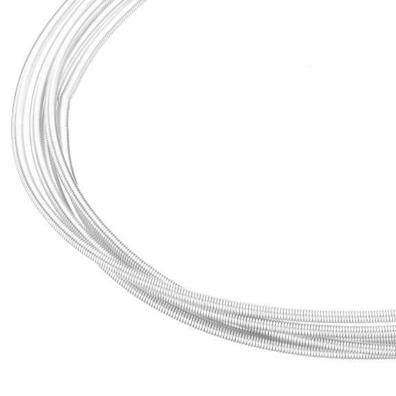 Uxcell 27Ga 7.87"L Brass French Wire, 5Pcs 0.07" Outer Dia Metallic Spiral Wire,Silver