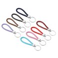 thumbnail image 1 of Uxcell 27mm Braided Leather Keychain, 8 Pack PU Woven Decoration Lanyard Strap, 1 of 5