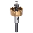 thumbnail image 1 of Uxcell 27mm HSS Hole Saw Drill Bit Titanium Plated for Stainless Steel Alloy Wood, 1 of 5