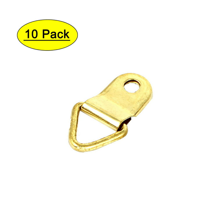 Uxcell 27mm Length Triangle D-Ring Picture Frame Hanging Hangers Hooks  10PCS w Screws 