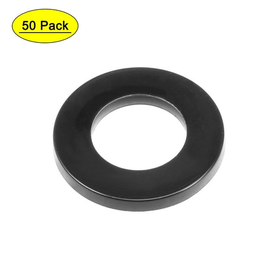 Uxcell 27mm O.D. 2.5mm Thick Nylon Flat Washers for 14mm ID Screw Bolt, 50 Count