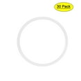 thumbnail image 1 of Uxcell 27mm OD 24mm ID 1.5mm Width Silicone Seal O-Rings White 30 Pack, 1 of 5