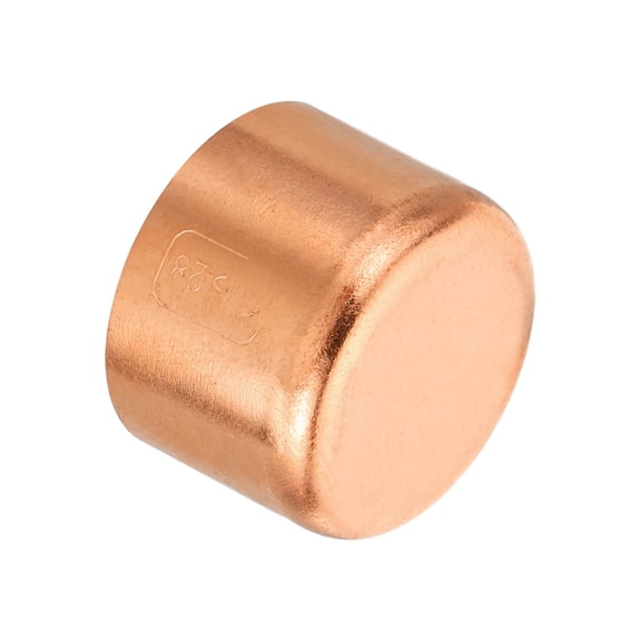 Uxcell 28.1mm(1.11") ID Copper Pipe Fitting End Cap Sweat Plug Solder Connection Plumbing HVAC Air Conditioner