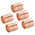 thumbnail image 1 of Uxcell 28.6mm Straight Copper Pipe Coupling Connecting Adapter Solder Connection for Plumbing 5 Pack, 1 of 5