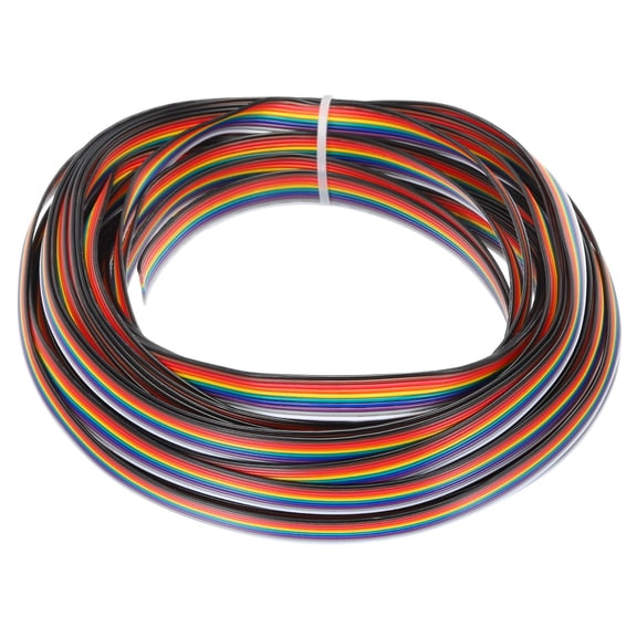 Uxcell 28 Gauge 10 Conductor Electrical Wire Tinned Copper Cable 49FT Stranded Wire for LED Strips Lamps Residential Wiring