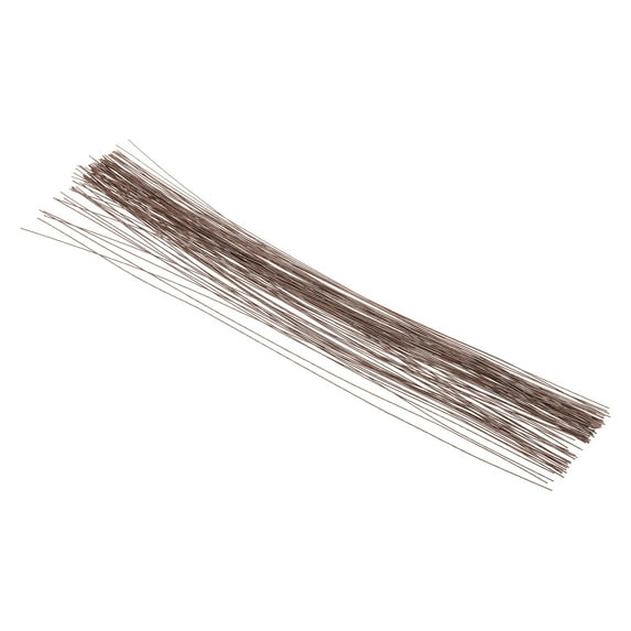 Uxcell 28 Gauge 14.17" Floral Stem Wire, 100 Pcs Paper Wrapped Iron Flower Stem, Brown