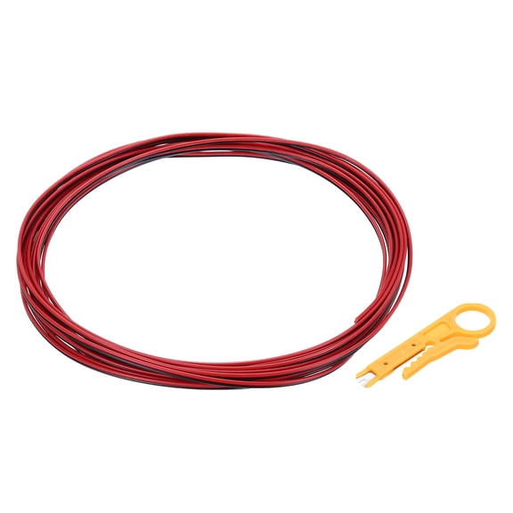 Uxcell 28 Gauge 2-Conductor Silicone Wire, Tinned Copper 15Ft/4.5M 300V 2-Core Parallel Wire With Wire Stripper
