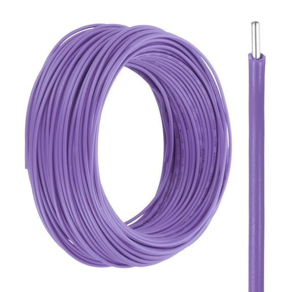Uxcell 28 Gauge Hook Up Wire 100FT 300V Tinned Copper Electrical Wire, Purple