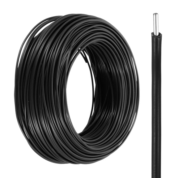 Uxcell 28 Gauge Hook Up Wire 200FT 300V Tinned Copper Electrical Wire, Black