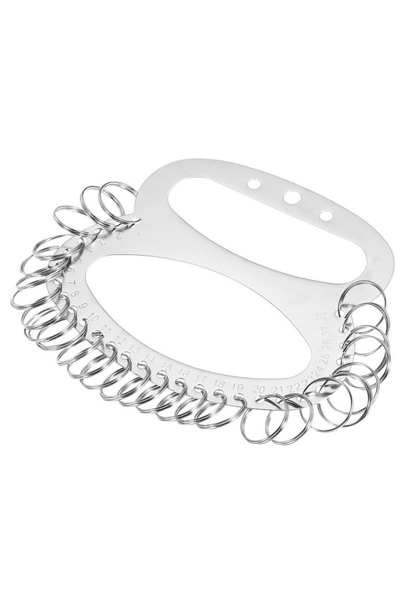 28 Rings Stainless Steel Portable Key Organizer Keyring Holder Keychain Management