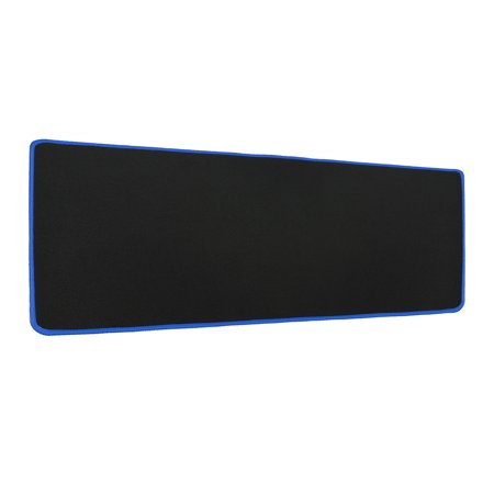 Uxcell 28"x12" Desk Mat Protector, Rubber Non-Slip Mouse Pad Writing Mat for Office Home, Black/Blue
