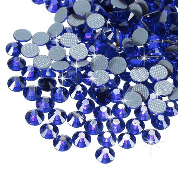 Uxcell 2880 Pcs Hotfix Rhinestones Flatback Crystal Glass Gems SS6 2mm Dark Blue