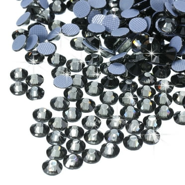 Uxcell 2880 Pcs Hotfix Rhinestones Flatback Crystal Glass Gems for DIY Decoration (SS10 2.9mm,Transparent Black)