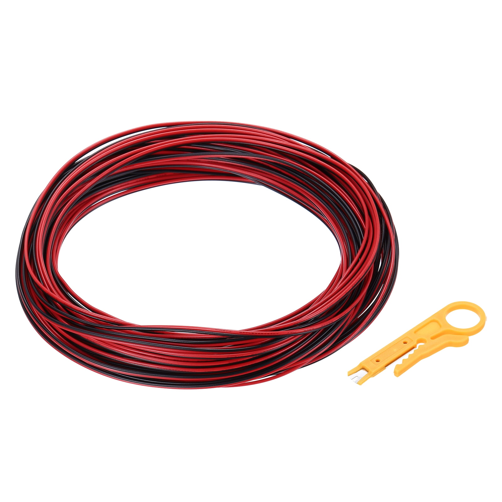 Uxcell 28AWG 2-Conductor Silicone Wire, Tinned Copper 66Ft/20M 300V 2 ...
