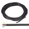 thumbnail image 1 of Uxcell 28AWG Electrical Wire 5 Conductors Tinned Copper 16.4Ft Low Voltage Case Flexible Extension Power Cord Black, 1 of 6