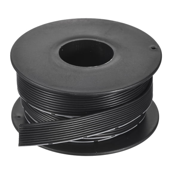 Uxcell 28AWG Silicone Ribbon Cable 10Pin 28 Gauge Flat Cable Flexible Silicone Wire 3m/9.8ft Black Tinned Copper Wire